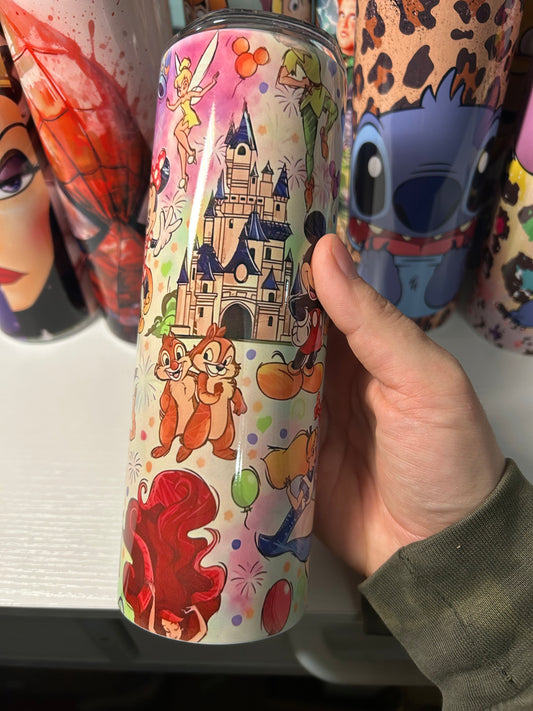 20oz Disneyworld Themed Skinny Tumbler
